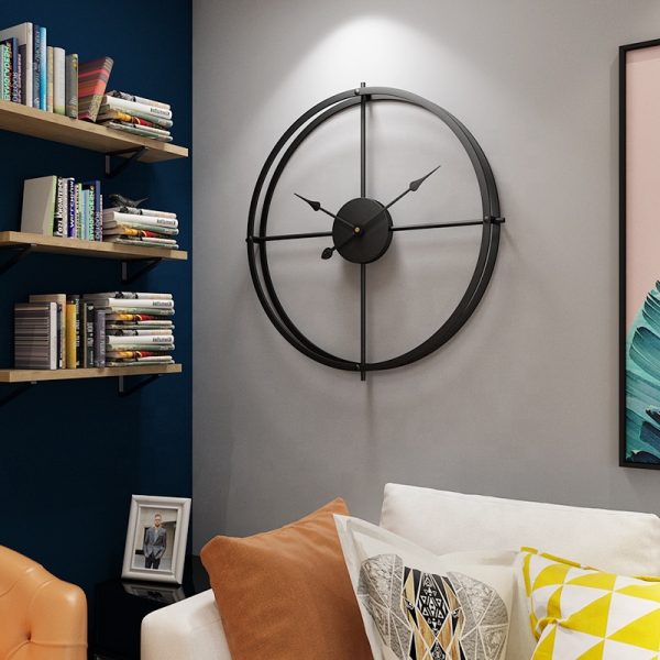 Creative Minimalist Wrought Iron Wall Clock