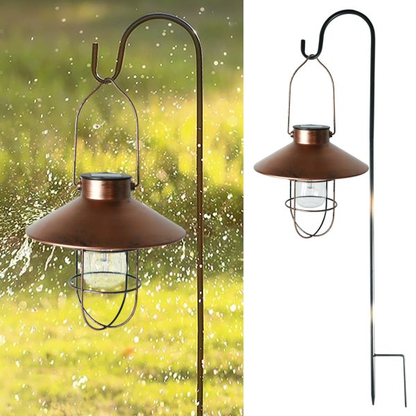 Solar Waterproof LED Street Light For Garden Decoration-Outdoor Solar Wall Light-Solar Metal Hanging Lantern
