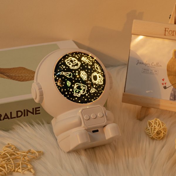Star Light Astronaut Projector Lamp-4 Colors Music Player 360 Degree Rotation Projection Lamp