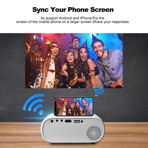 Smart Mini Projector-Miracast WIFI HD LED LCD Portable Outdoor Projector