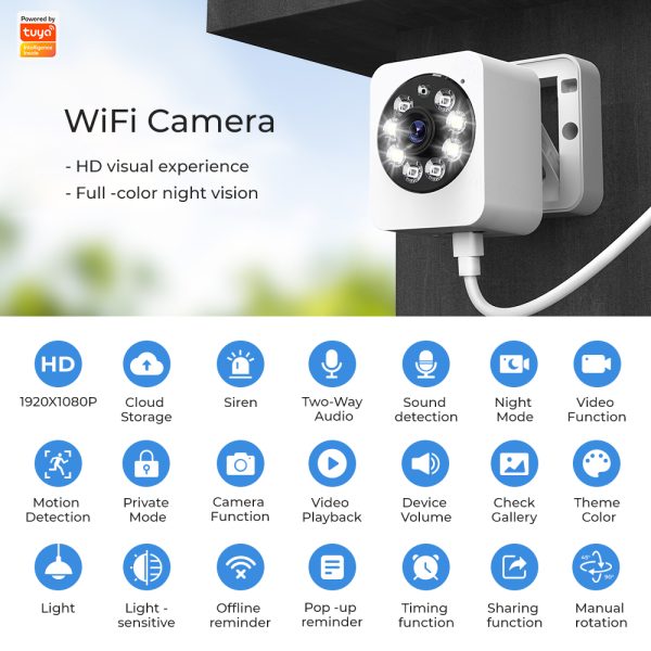 Security Camera-Smart Motion Human Detection 1080P Wifi Cctv