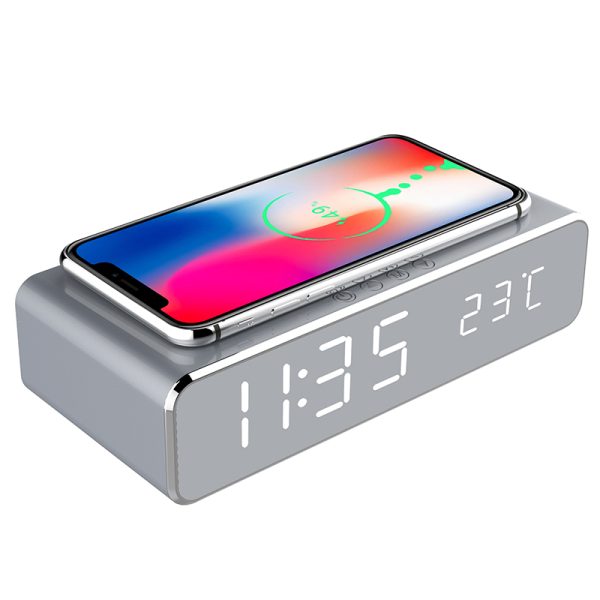 Digital Alarm Clock-Phone Wireless Charger