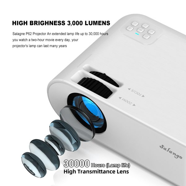 Portable Projector-4000 Lumens Mini Projector Wifi Smartphone 3D LCD LED Video Home Projector Movie Proyector