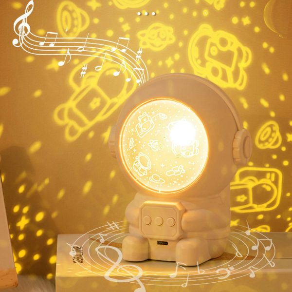 Star Light Astronaut Projector Lamp-4 Colors Music Player 360 Degree Rotation Projection Lamp