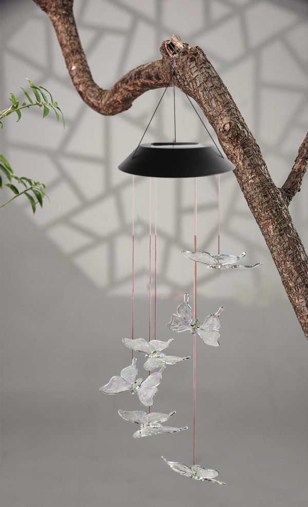 Butterfly Wind Chimes Monochrome Color