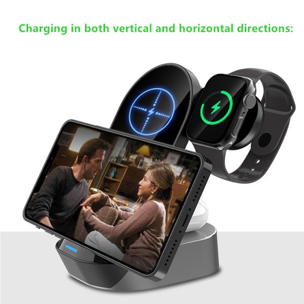 3 in 1 Wireless Charger 10W- Fast Wireless Charger Stand