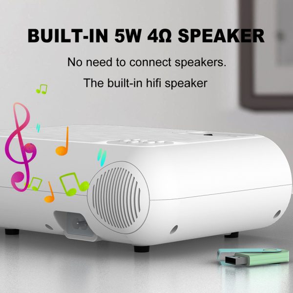 Portable Projector-4000 Lumens Mini Projector Wifi Smartphone 3D LCD LED Video Home Projector Movie Proyector