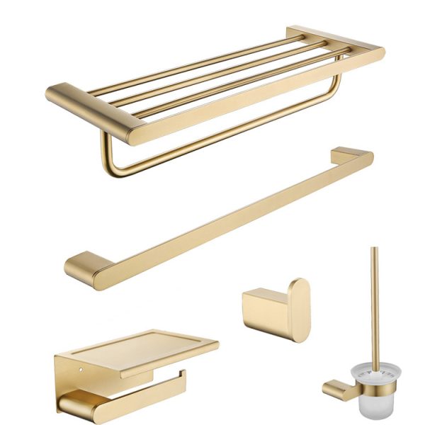 Gold Stainless steel Bathroom Accessories Set