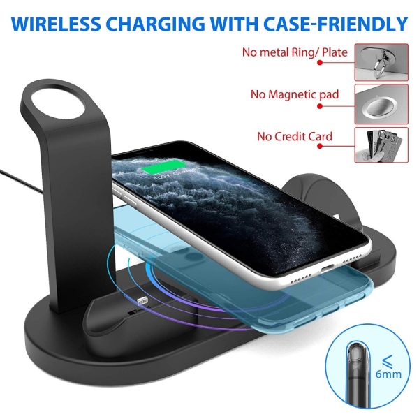 Fast Charging Station-Magnetic Wireless Charging Stand  4 in 1 15W