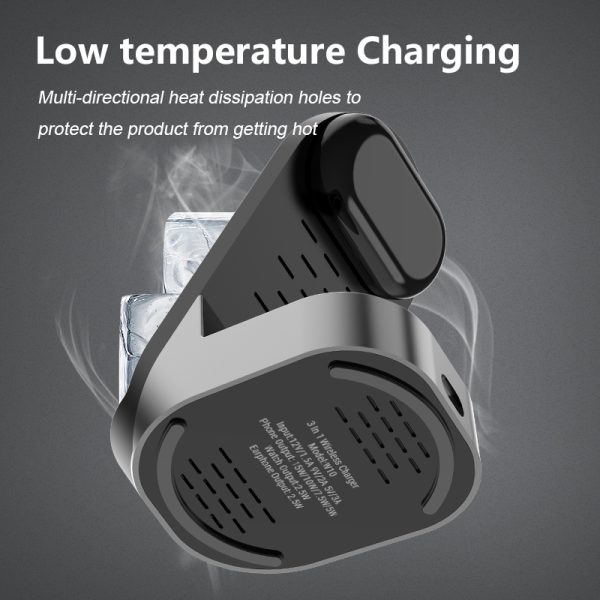 3 in 1 Wireless Charger 10W- Fast Wireless Charger Stand
