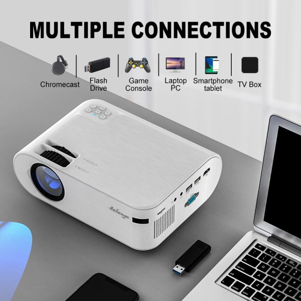 Portable Projector-4000 Lumens Mini Projector Wifi Smartphone 3D LCD LED Video Home Projector Movie Proyector