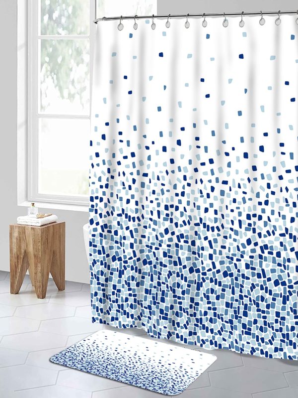 Bathroom Mat Set with Shower Curtain Set