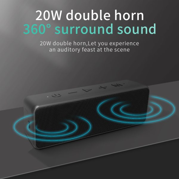 Wireless Portable Speaker-Stereo Sound TWS Paring