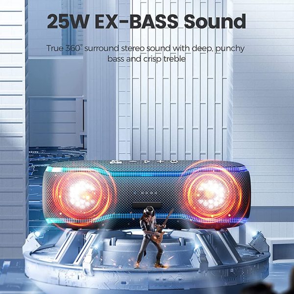 Portable Wireless Speaker-Waterproof 25W Super Bass 24H Playtime
