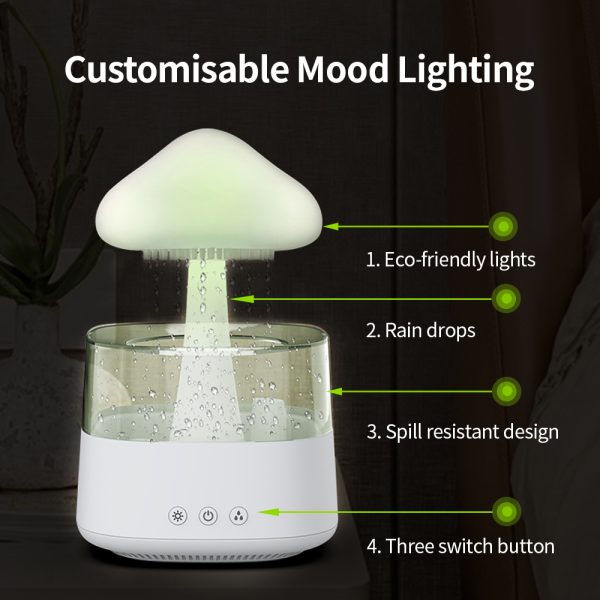 Cloud Night Light Humidifier-Water Drop Sound