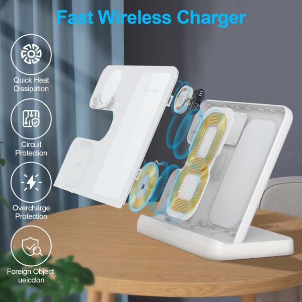 15W 3 in 1 Wireless Charger Charging