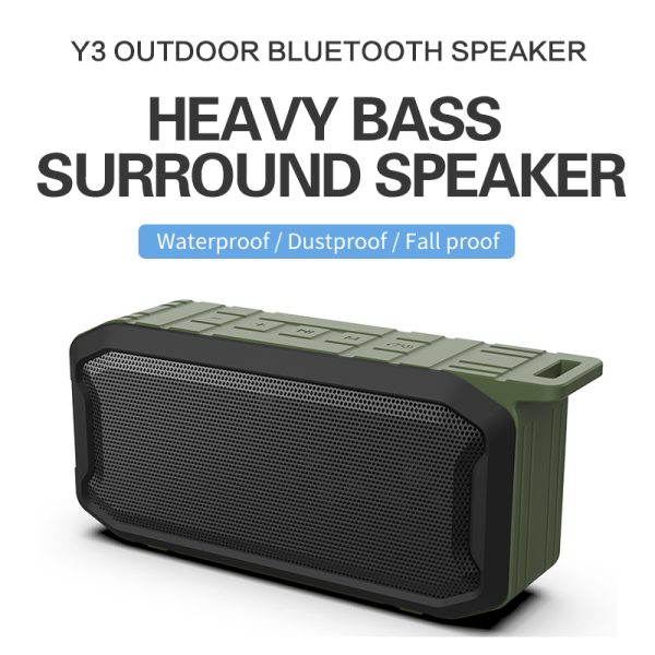 Portable Wireless Speaker-Bass Stereo Microphone Loudspeaker USB FM