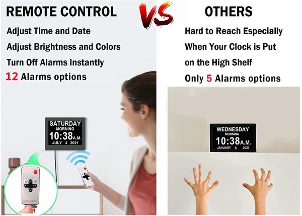 Smart Photo Frame-Clock Calendar Clock Display Alarm-Remote Control Photo Frame