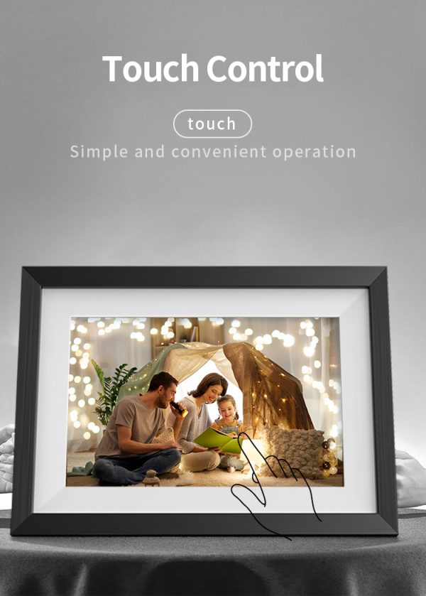 Digital Picture Frame-WIFI 10 inch with BiuFrame App Photo Frame IPS-Touch Screen Display Motion Sensor Frame