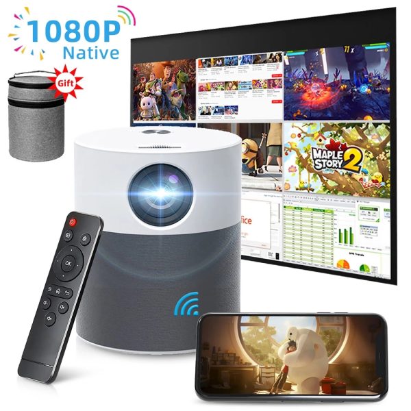 Smart Projector-Theater LED Projector Support 4K Proyector Mobile Phone Home Portable Full HD 1080P 5000 Lumens LCD