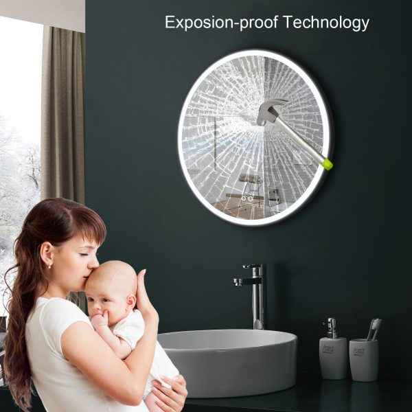 Large Round Led Wall Mirror