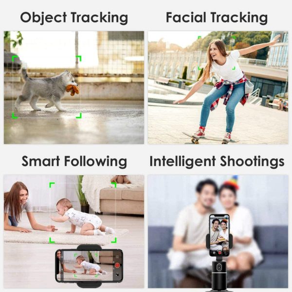 Smart Object Tracking Phone Holder-Tripod 360 Rotating Face-Object Tracking Support-Smart Cell Phone Holder