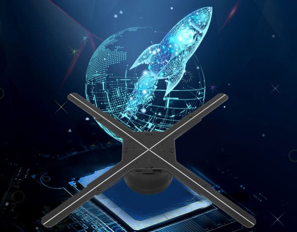 Hologram Screen-3D Hologram Projector Display Led Fan 3D animated Advertising hologram Led fan 42cm SD card play 16G